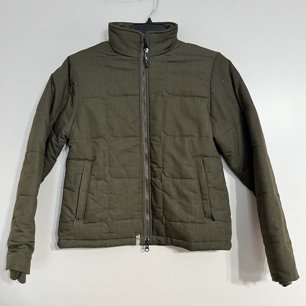 Women's Merrell Quilted Padded Olive Green Jacket Coat Size Small Outdoor Winter - Picture 1 of 10